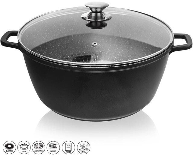 ORION GRANDE Hrnec pr. 32 cm skleněná poklice