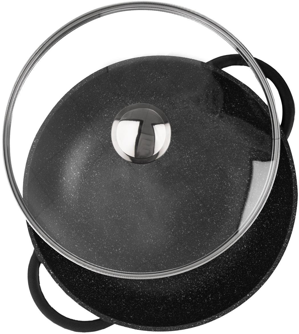 ORION GRANDE Pánev WOK pr. 32 cm skleněná poklice