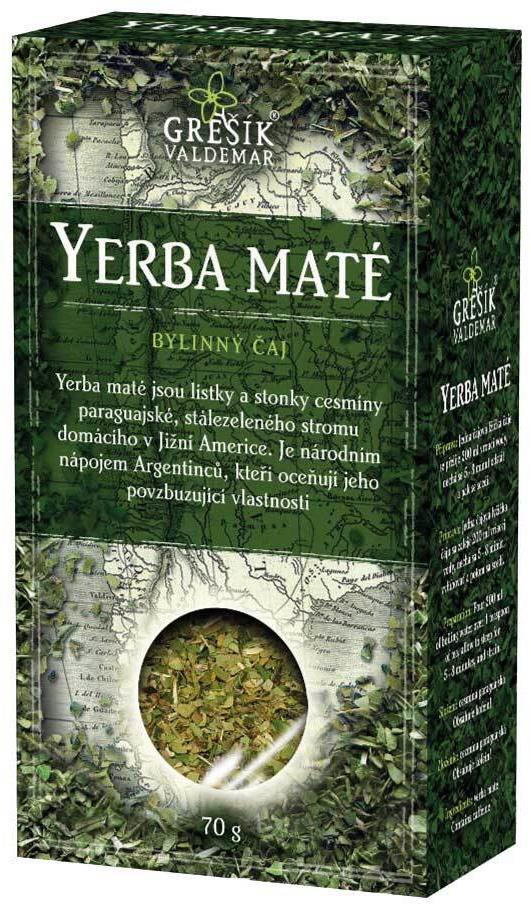 Grešík Valdemar - Yerba maté 70 g - krabička Grešík Čaje 4 světadílů