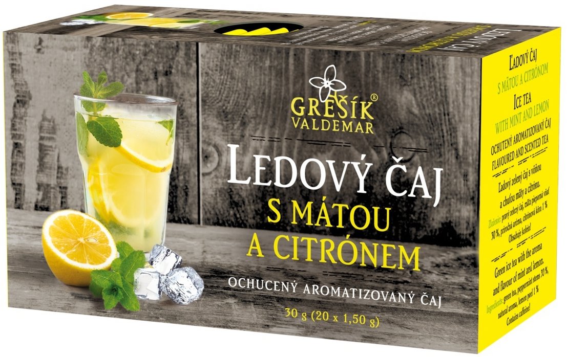 Grešík Valdemar Ledový čaj s mátou a citronem 20 × 1,5 g n.s.