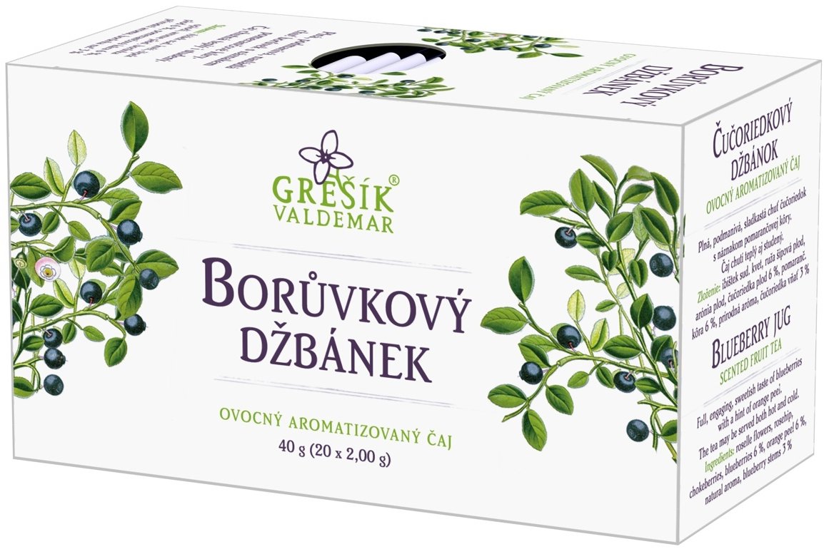 Grešík Valdemar Borůvkový džbánek 20 × 2 g n.s. ovocný čaj