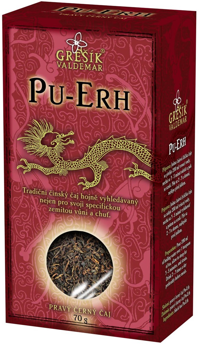 Grešík Valdemar PU - ERH pravý černý čaj velké balení XXL 0,5 kg