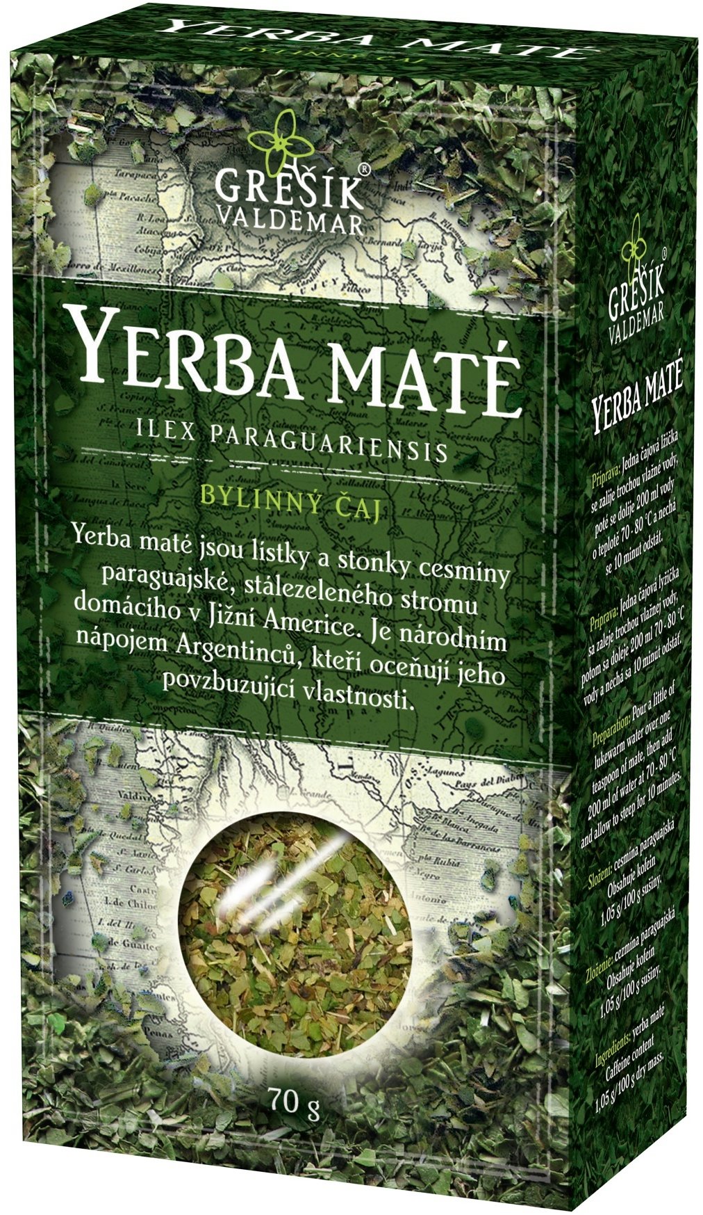 Grešík Valdemar Yerba maté XXL balení 1 kg, Grešík Čaje 4 světadílů
