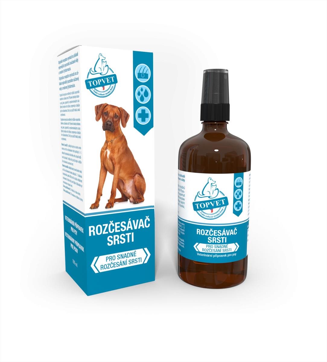 Topvet Rozčesávač srsti pro psy 100 ml