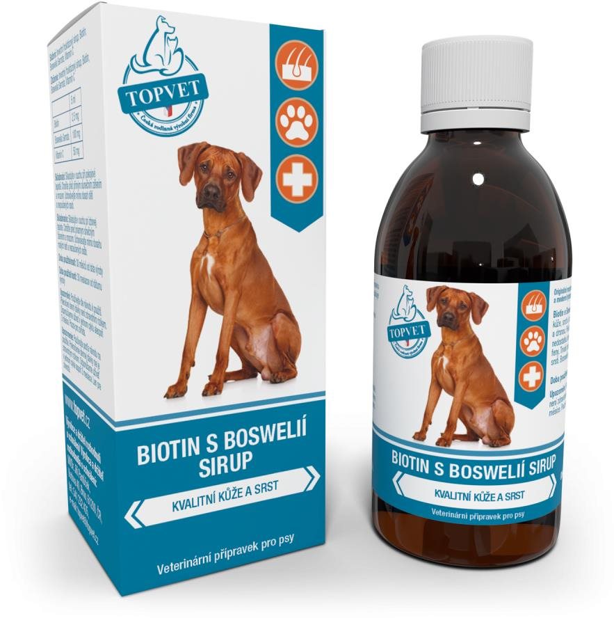 Topvet Sirup Biotin s boswelií 200 ml