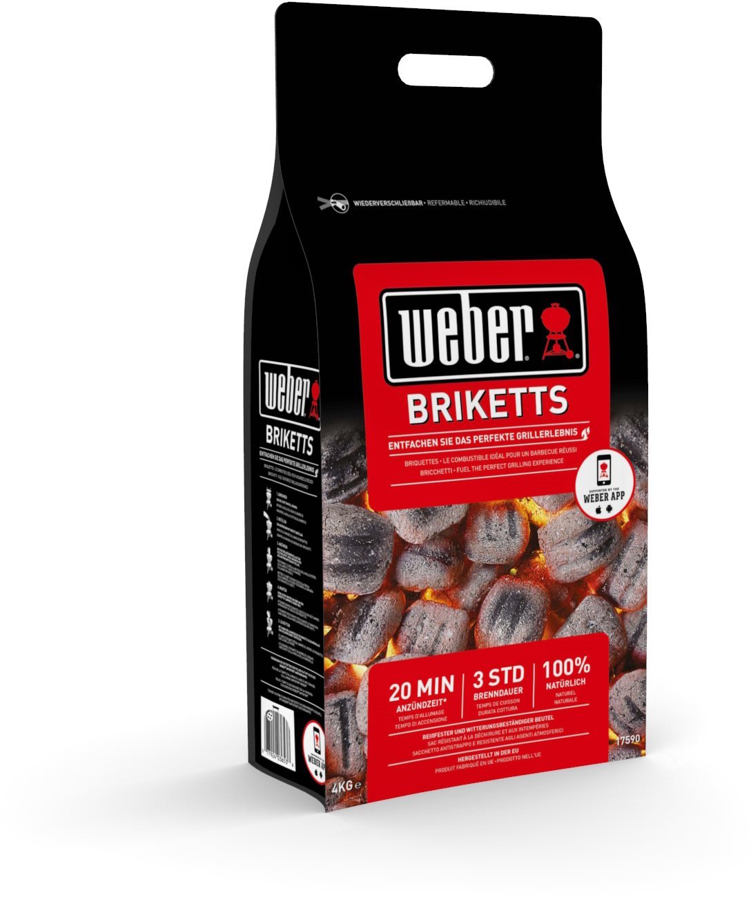 WEBER Grilovací brikety, 4 kg