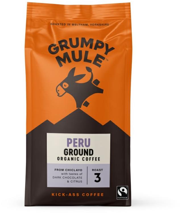 Grumpy Mule BIO Peru SCA 84, mletá, Arabica, 200g
