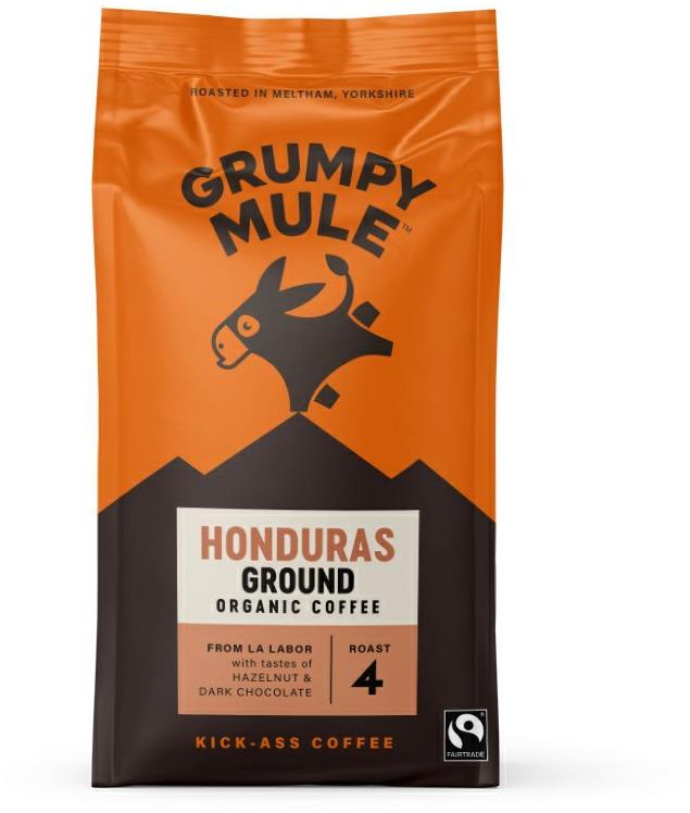 Grumpy Mule BIO Honduras SCA 82+, mletá, Arabica, 200g