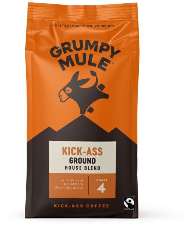 Grumpy Mule Kick Ass House, mletá, Arabica, 200g