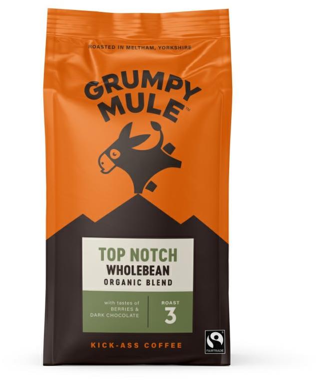 Grumpy Mule BIO Top Notch, zrnková, Arabica, 200g