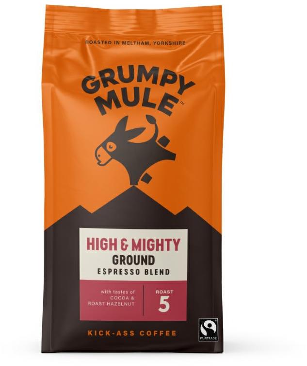 Grumpy Mule High & Mighty, mletá, Arabica, 200g