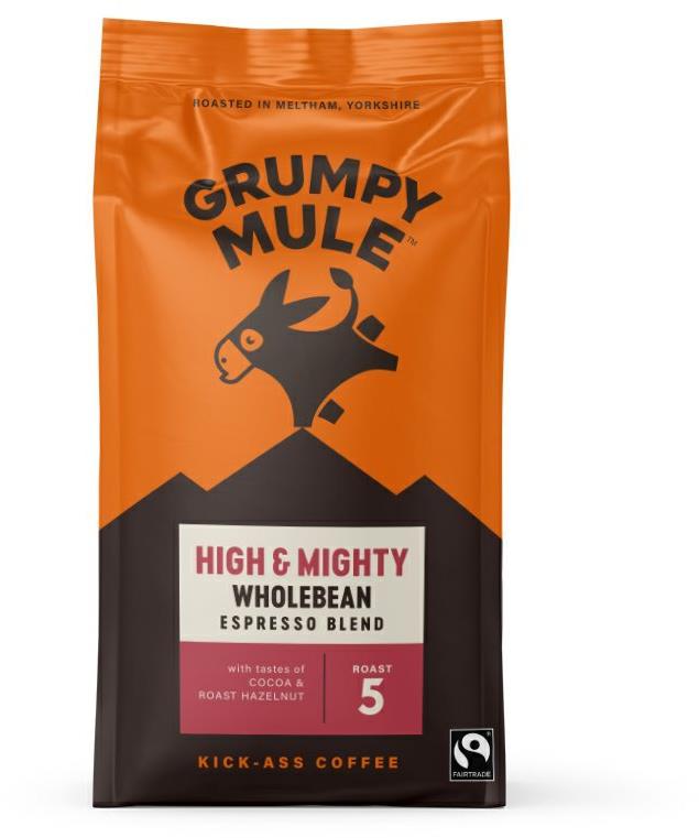 Grumpy Mule High & Mighty, zrnková, Arabica, 200g