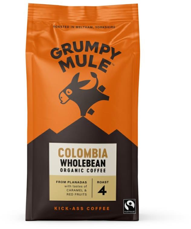 Grumpy Mule BIO Colombia SCA 84+, zrnková, Arabica, 200g