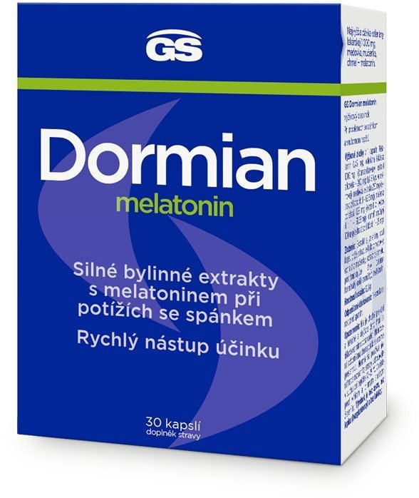 GS Dormian melatonin, 30 kapslí