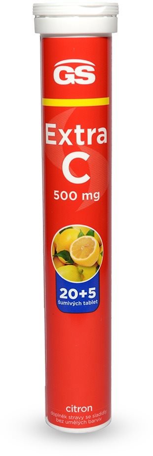GS Extra C 500 citron, 20+5 šumivých tablet