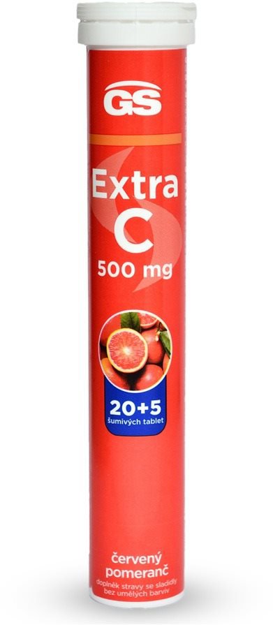 GS Extra C 500 červený pomeranč, 20+5 šumivých tablet