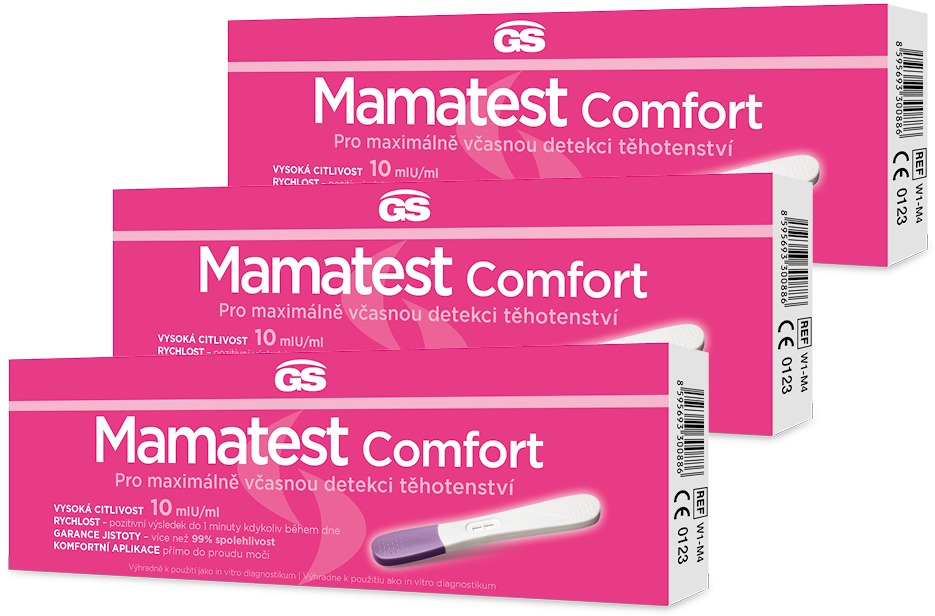 GS Mamatest Comfort Těhotenský test 3ks
