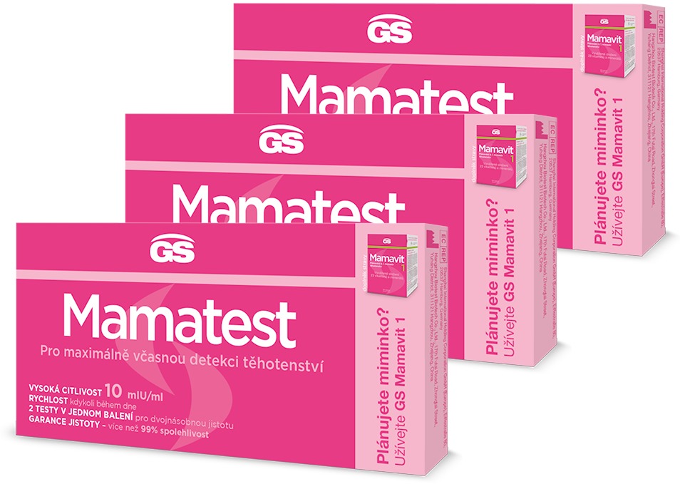 GS Mamatest 10 Těhotenský test ČR/SK 3 x 2ks