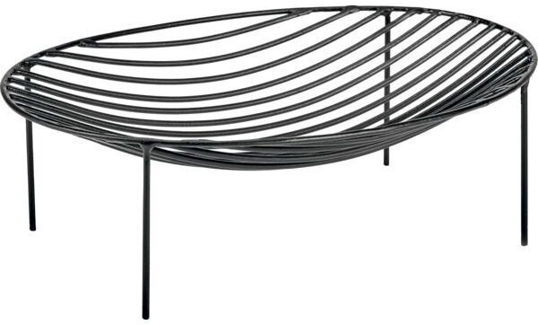 SERAX Metal Sculptures Košík na nožičkách 35 × 25 cm, černý