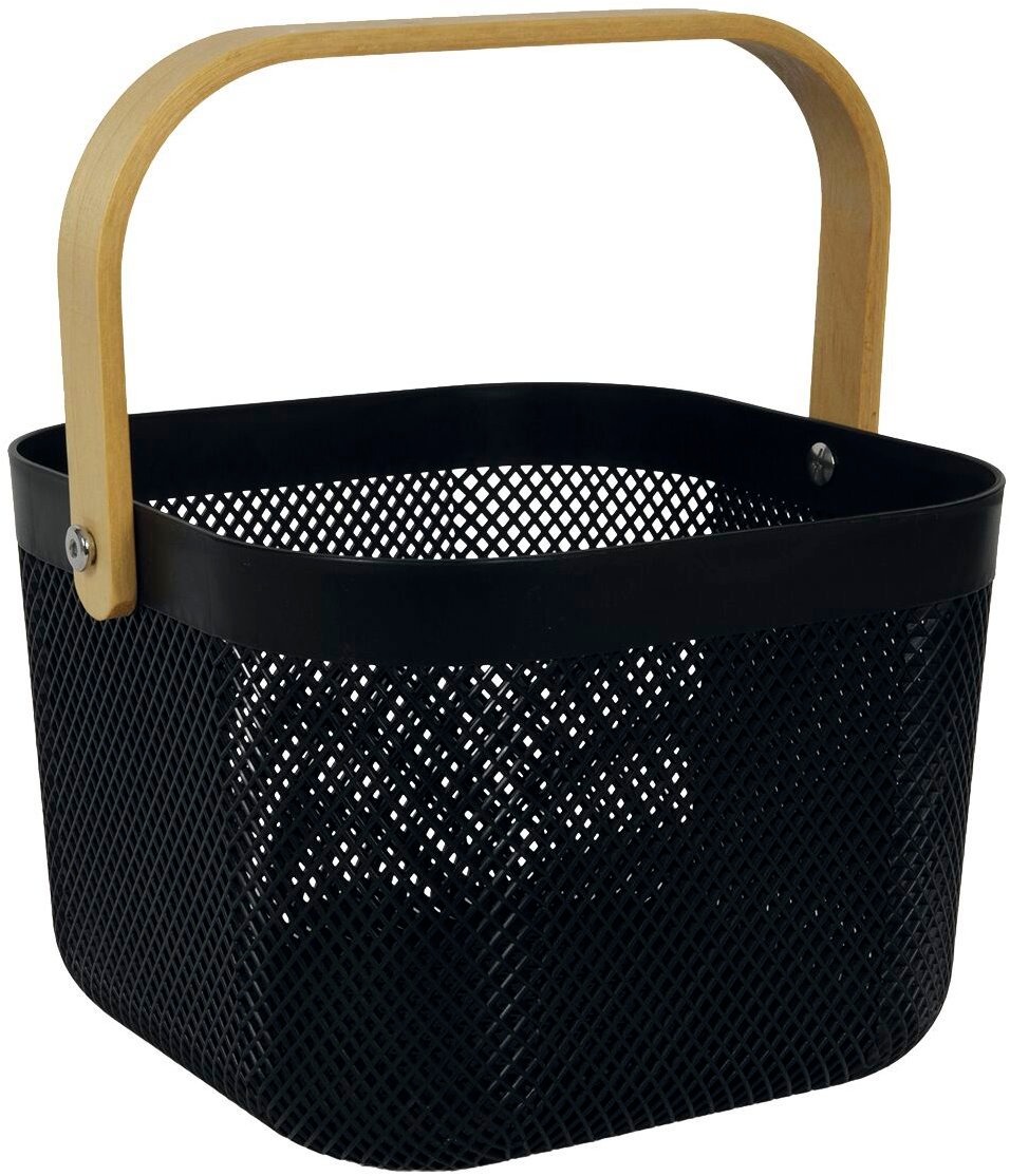 Gastro Košík s bambusovou rukojetí, kov, výška 237 mm, průměr 242 mm