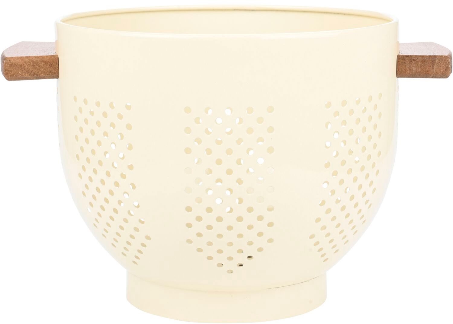 Gastro síto s dřevěnými držadly, průměr 220 mm, bílé