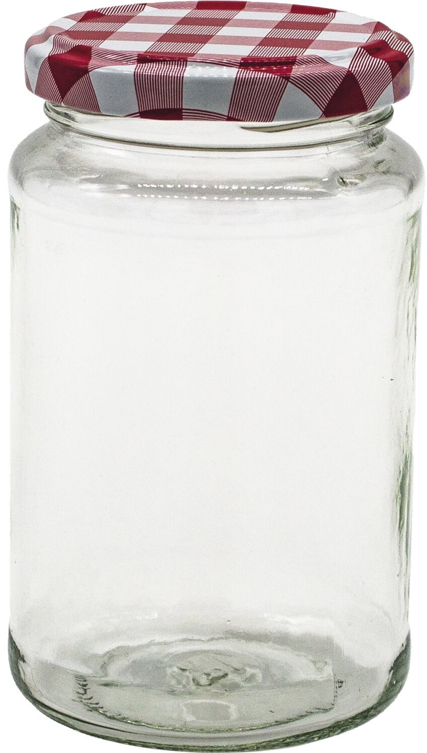 Gastro Sada 6 ks zavařovacích sklenic 370 ml, víčko dekor káry
