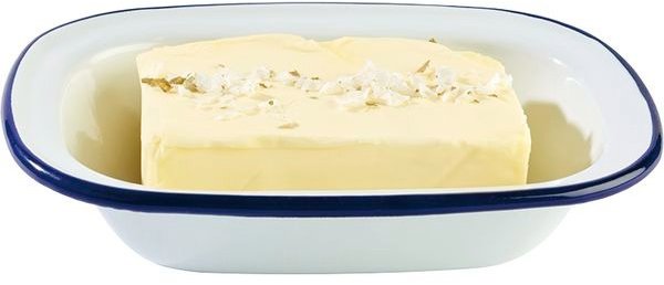 APS Enamelware Miska 350 ml, bílá/modrá