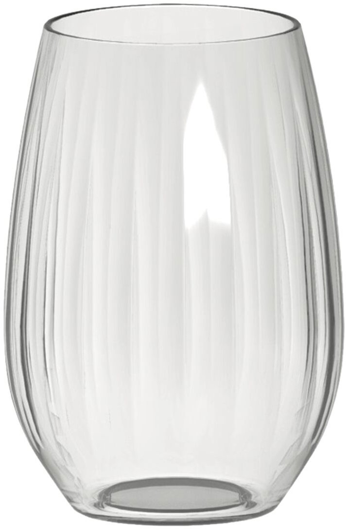 Gastro Sklenice na pití, plastová, výška 135 mm, průměr 90 mm, rýhovaná