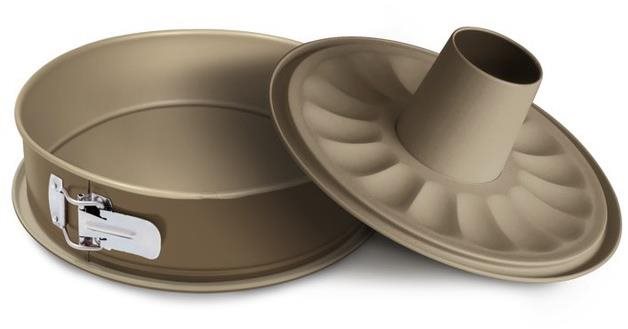 Guardini GOLD ELEGANCE, Dortová forma se širokým dnem + bábovkové dno, prům. 26 cm, v.7,7