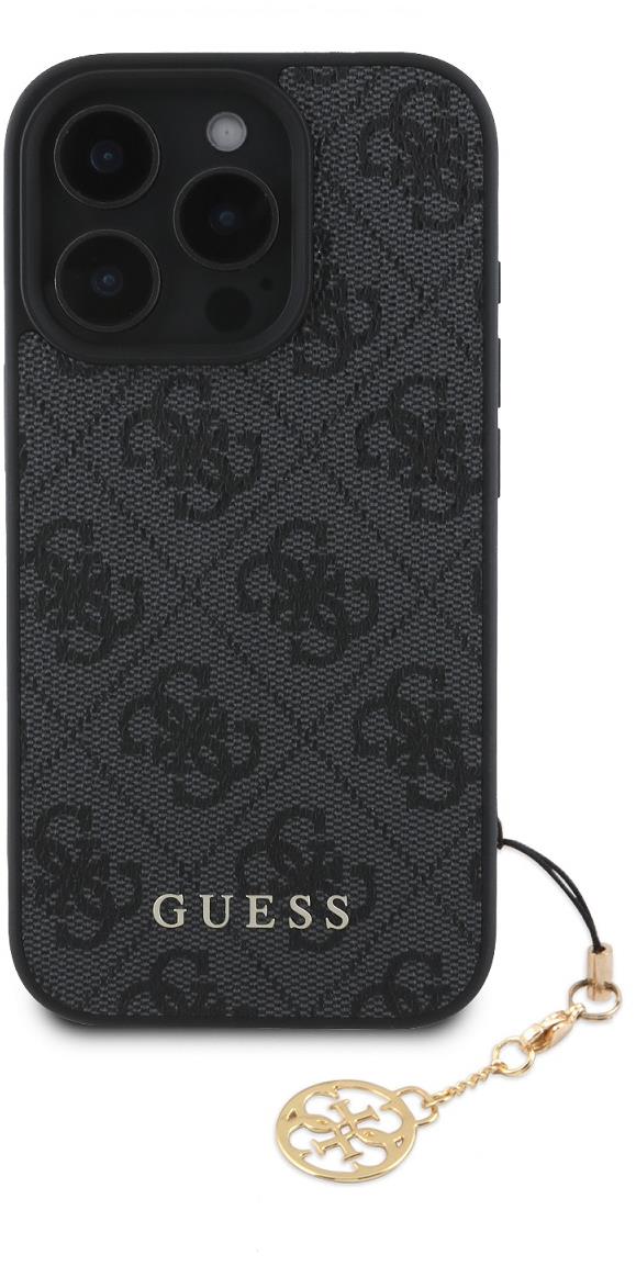 Guess 4G Charm Zadní Kryt pro iPhone 16 Pro Max Grey