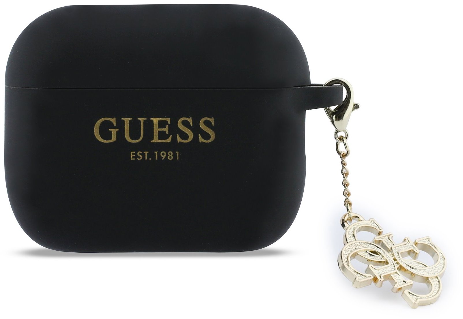 Guess 4G Charm Silikonové Pouzdro pro AirPods Pro 3 Black