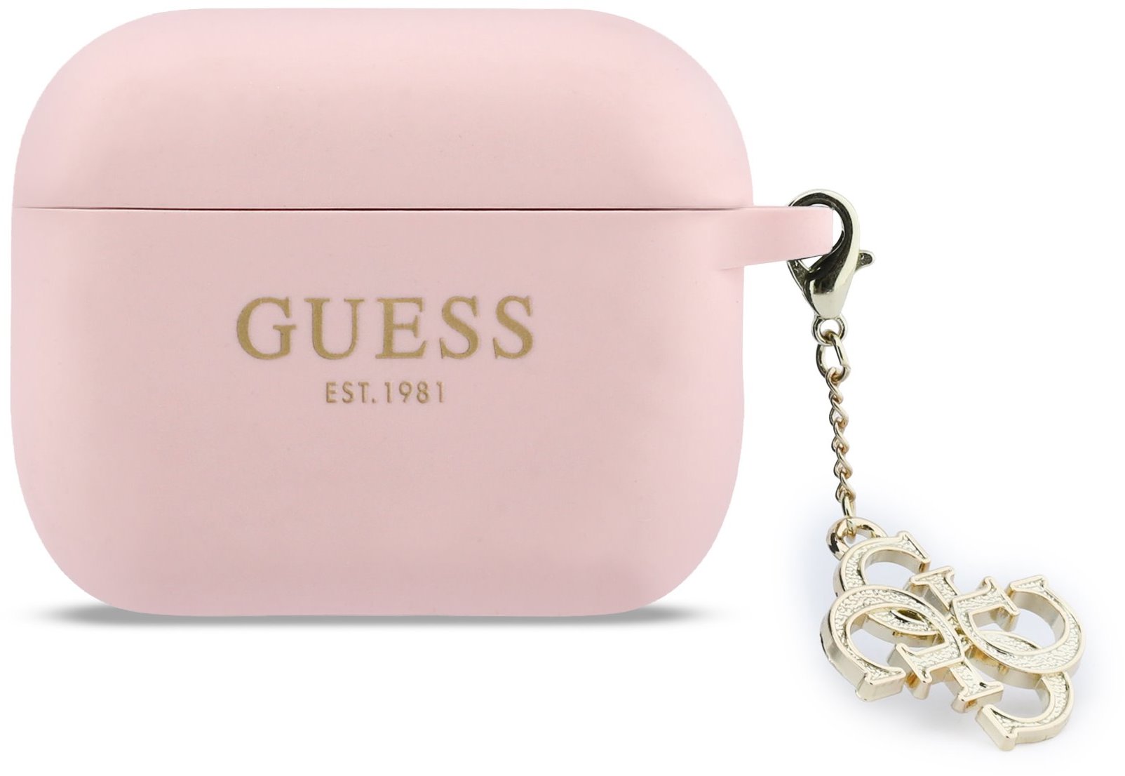 Guess 4G Charm Silikonové Pouzdro pro AirPods Pro 3 Pink