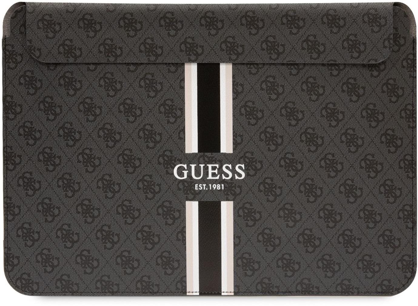 Guess PU 4G Printed Stripes Computer Sleeve 16" Black
