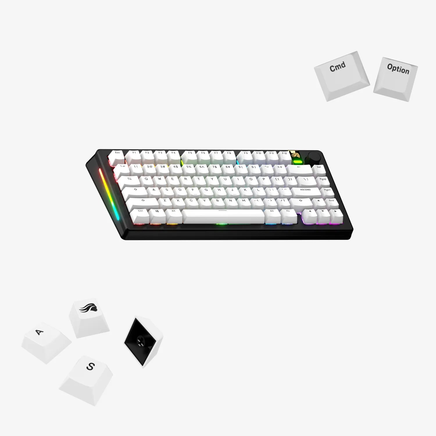 Glorious Gaming GPBT Keycaps White - US Layout