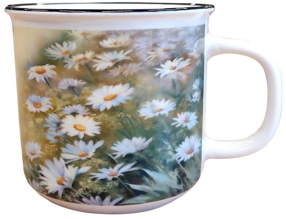 Goba Porcelánový hrnek kopretiny, 450 ml