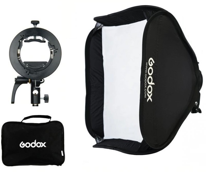 Godox Quick softbox 60x60 a držákem S2 pro speedlite blesk