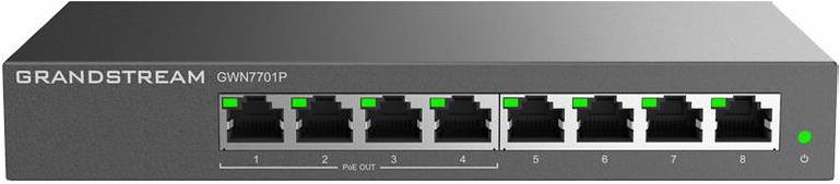 Grandstream GWN7701P - 8-portový PoE switch
