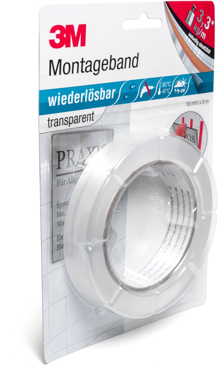 3M 4658 - Snímatelná montážní páska, oboustranná montážní páska pro vnitřní i venkovní aplikace