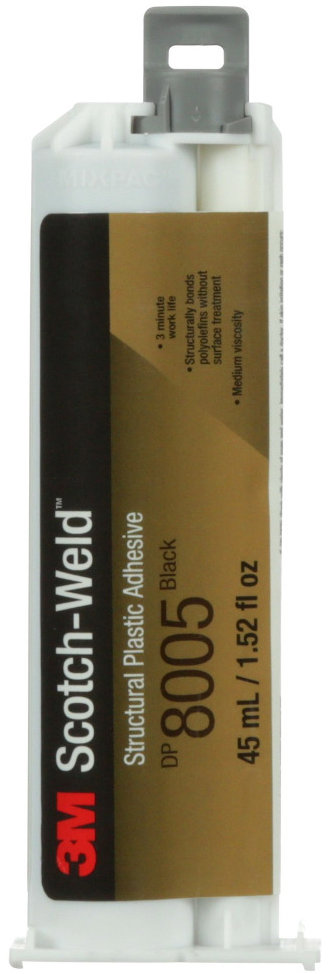 3M Scotch-Weld™ 2K akrylátové lepidlo na LSE plasty DP8005, černé, 45 ml (10:1)
