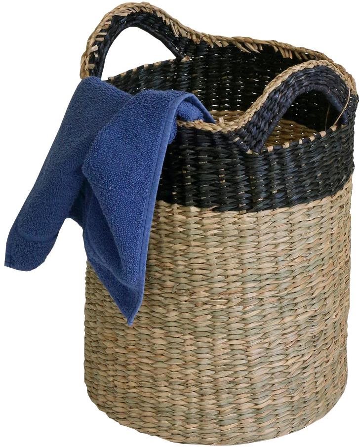 H&D Home Design koš na prádlo s úchopem mořská tráva 35 cm
