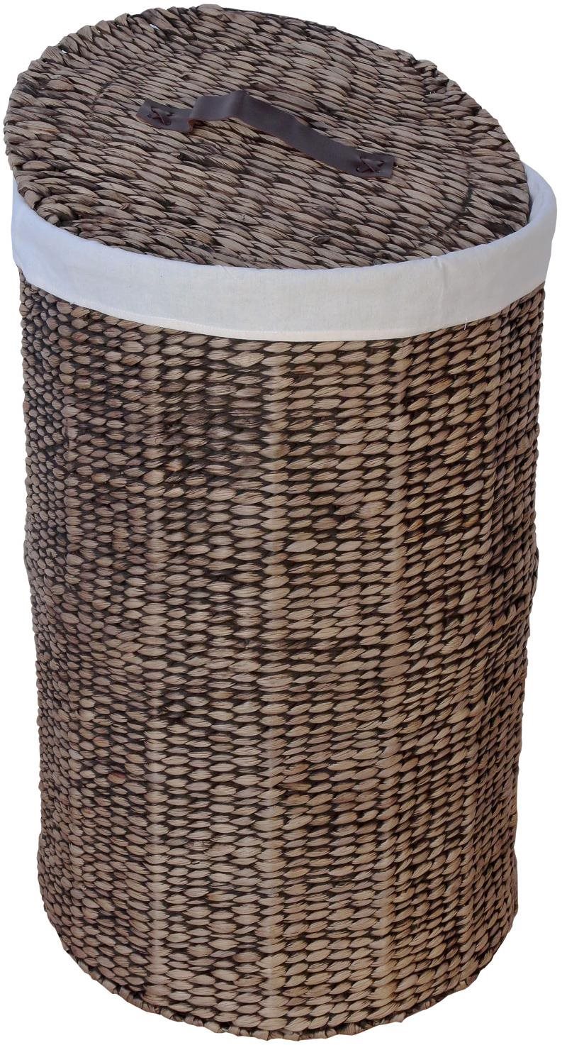 H&D Home Design koš na prádlo s víkem hyacint s prací vsadkou 75 cm