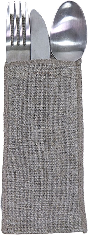 H&D Pouzdro na příbory, 8,5x24 cm, len, béžová