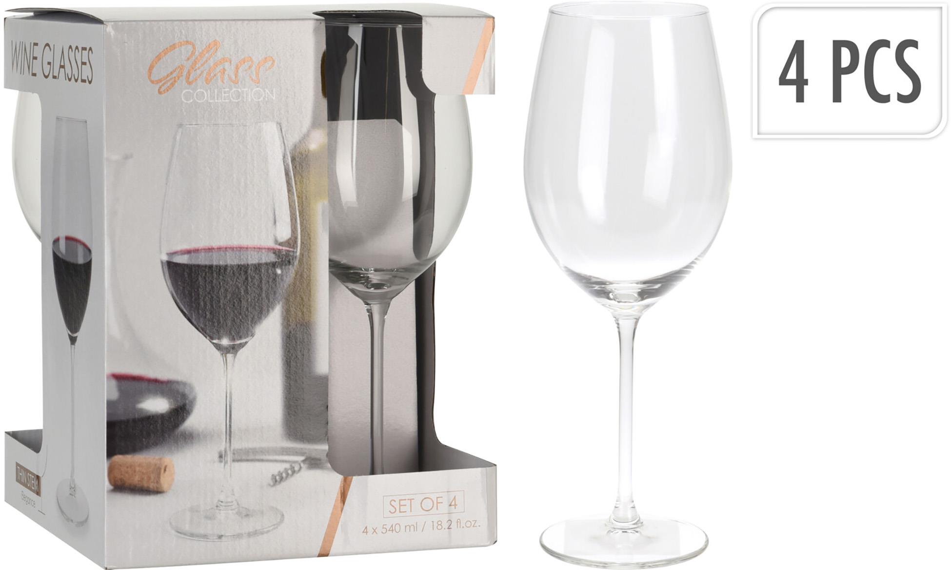 H&L Sklenice na červené víno 540 ml set 4 ks