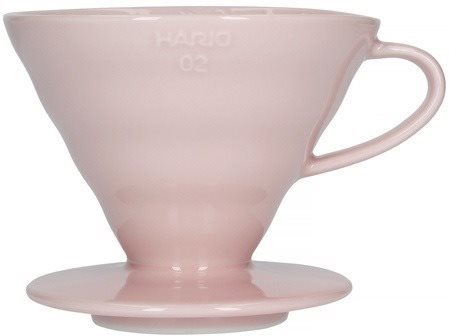 Hario Dripper V60-02, keramický, růžový