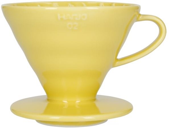 Hario Dripper V60-02, keramický, žlutý