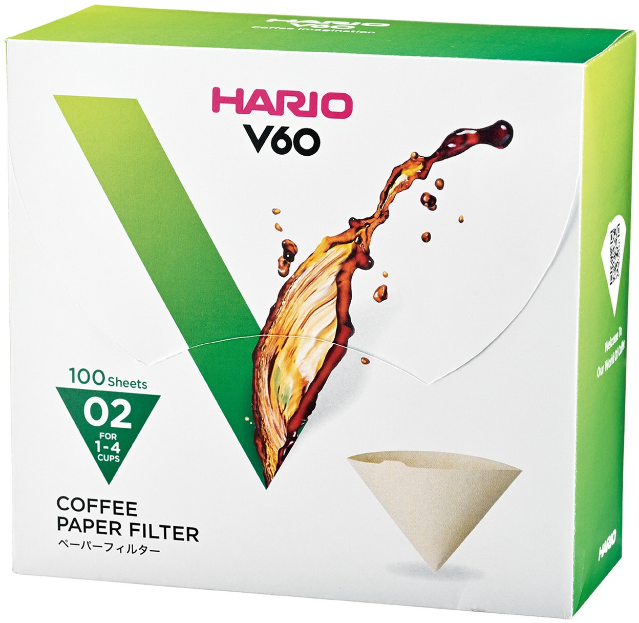 Hario Misarashi papírové filtry V60-02, nebělené, 100ks, BOX