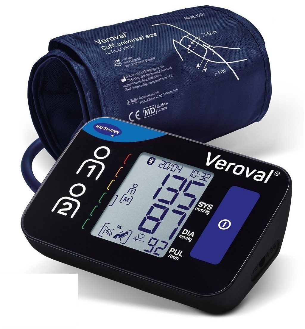 HARTMANN Veroval Compact + Connect s AFIB a Bluetooth připojením, 3 roky záruka