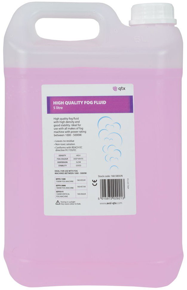 QTX náplň do výrobníků mlhy růžová, 5L