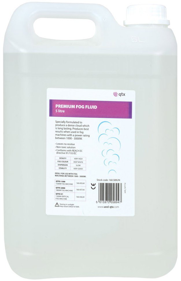 QTX náplň Premium do výrobníku mlhy, 5L