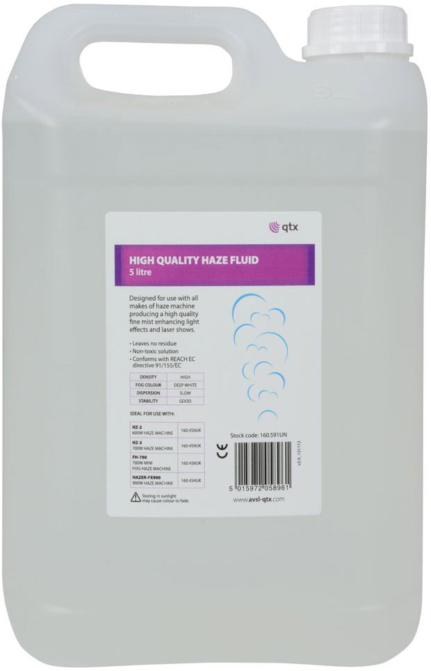 QTX náplň do výrobníku mlhy, Haze Fluid, 5L